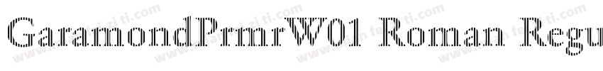 GaramondPrmrW01 Roman Regular字体转换